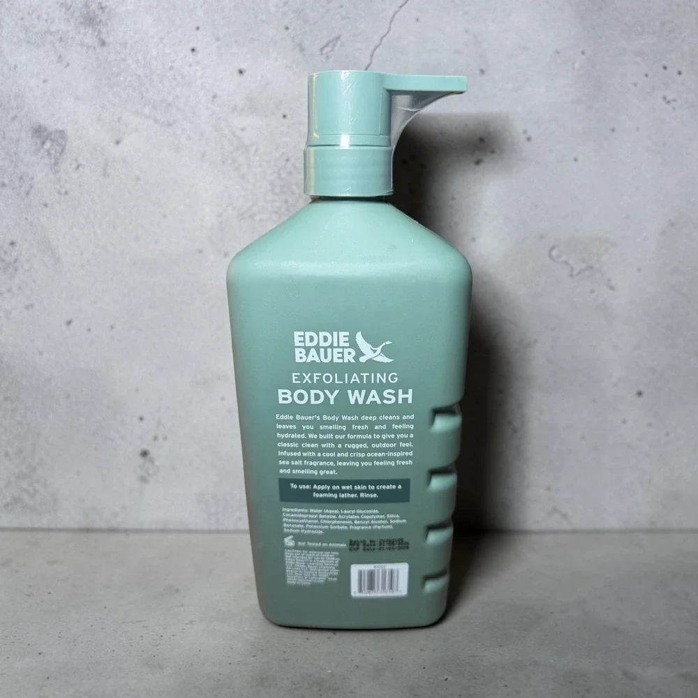 Body Wash by Eddie Bauer Exfoliating Gel Sea Salt Paraben-Free Moisturizes 32 oz